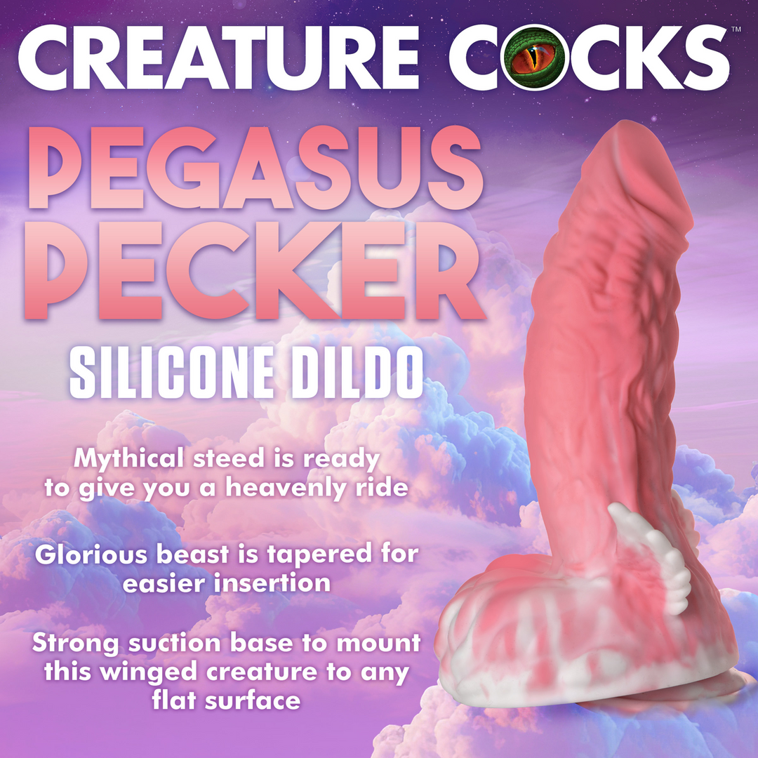 Xr brands Pegasus - Pecker Winged Silicone Dildo - Roze (848518052698)