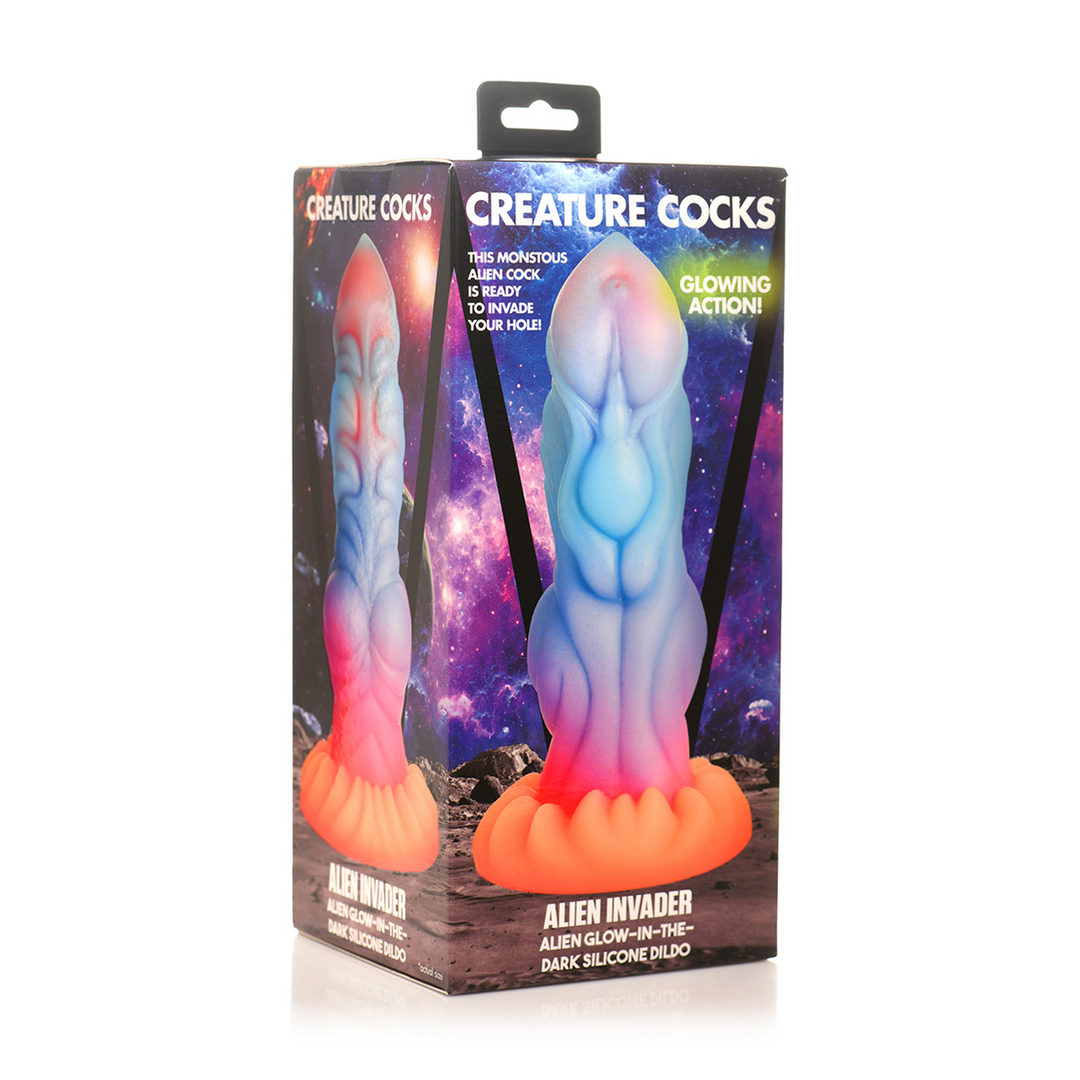 Xr brands Alien Indringer - Alien Glow-in-the-Dark Siliconen Dildo (848518053268)