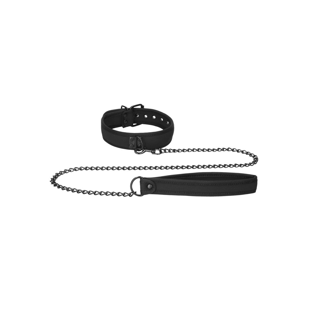 Ouch! by shots Neopreen Halsband met Leash (7423522584521)