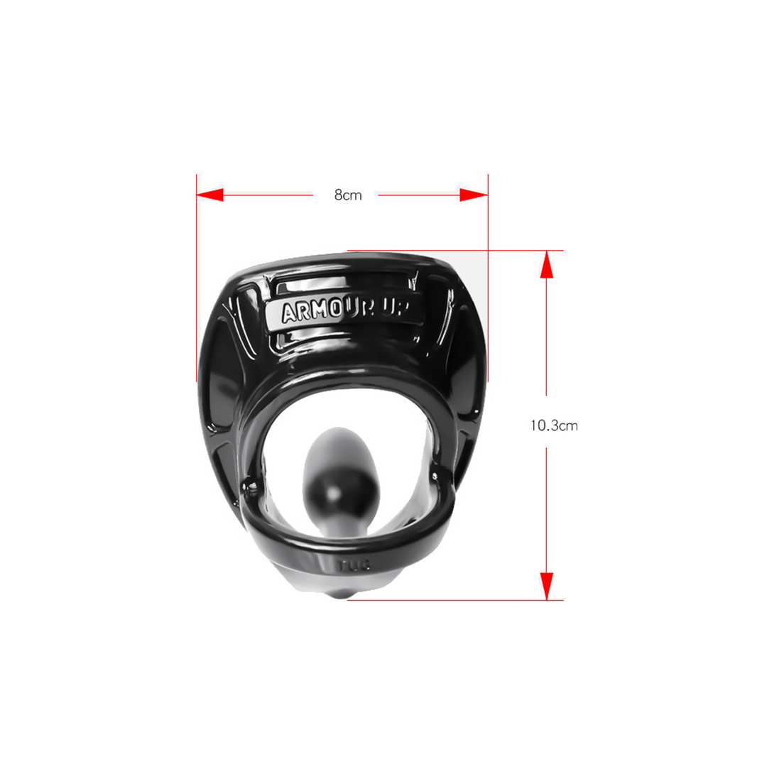 Perfectfitbrand Armor Tug Lock - Cockring met Ball Strap en Butt Plug - Klein (854854005519)