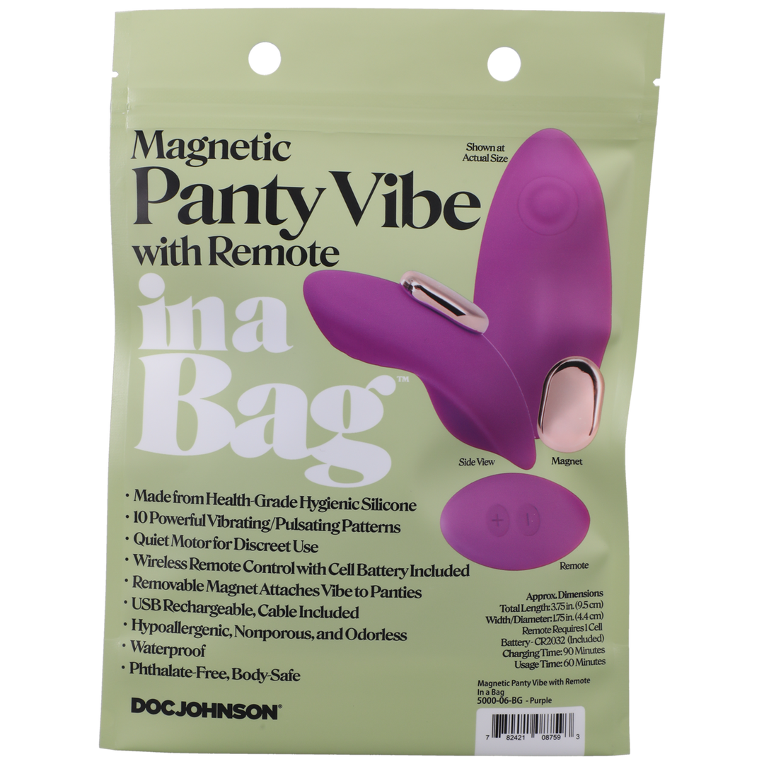 Doc johnson Magnetische Panty Vibe met Afstandsbediening - Paars (782421087593)