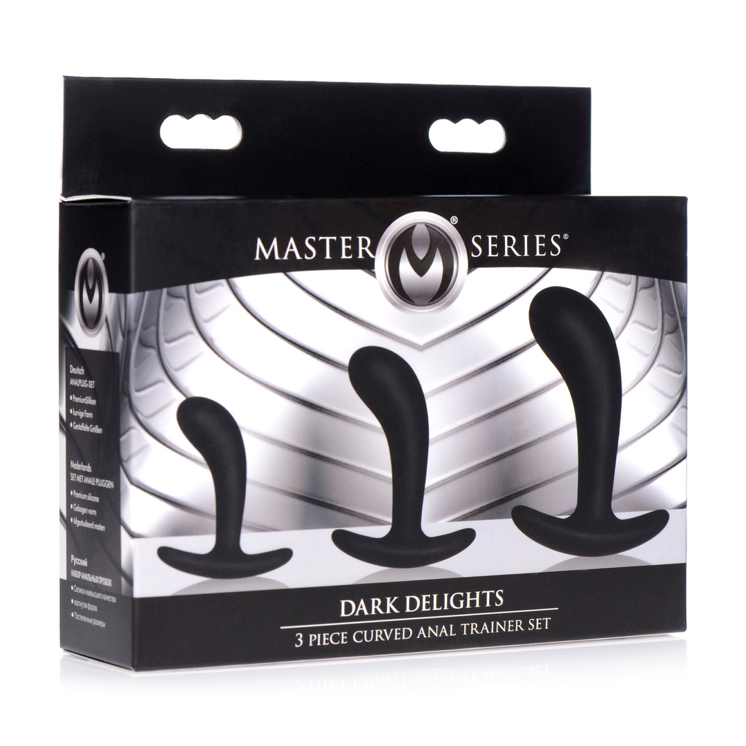 Xr brands Dark Delights - 3 Delige Gebogen Anale Trainer Set (848518036285)