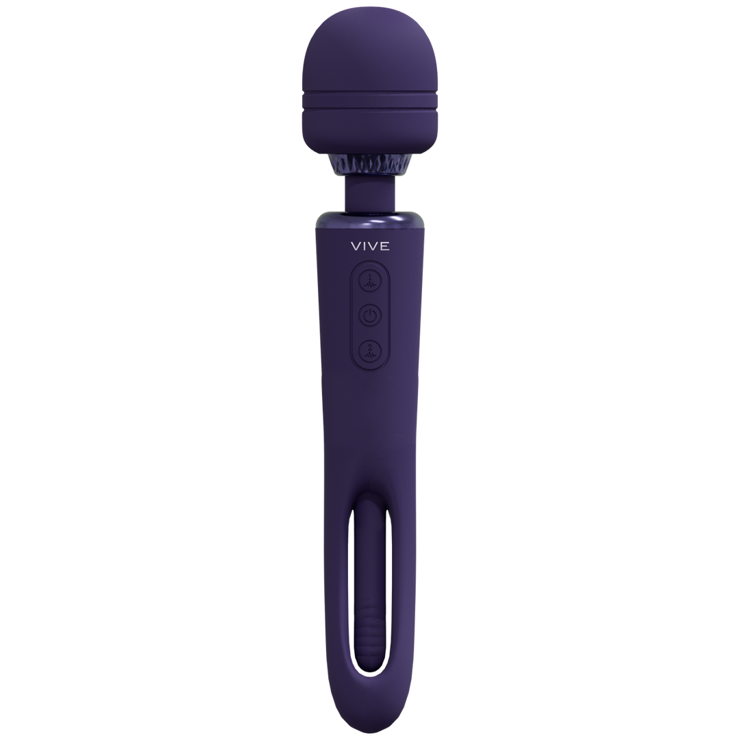 Vive by shots Kiku - Dubbelzijdige Wand met Innovatieve G-Spot Flapper Stimulator - Paars (8714273051837)