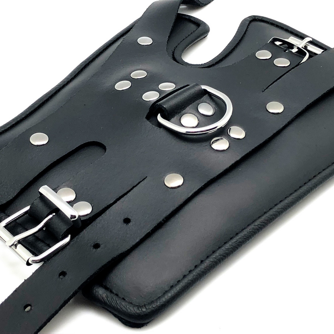 Red leather Deluxe Leren Ophangband - Zwart (3701019810358)