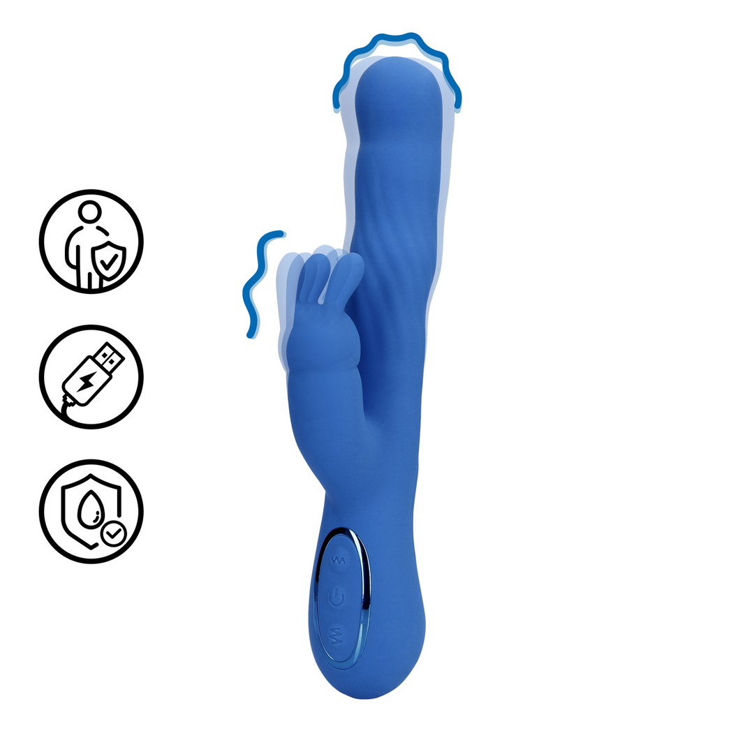 Loveline by shots Wiggle Rabbit Vibrator - Jetset Blauw (8714273044884)