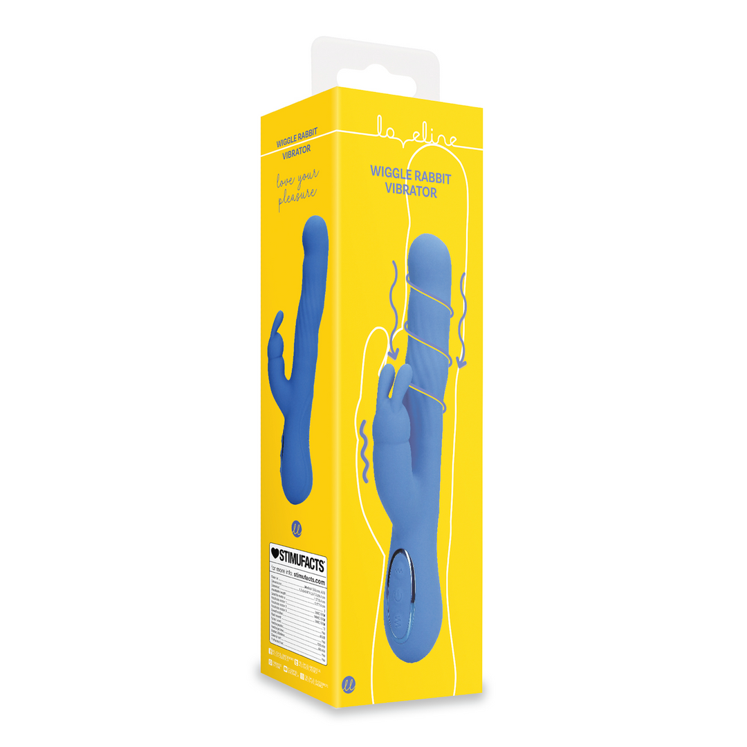 Loveline by shots Wiggle Rabbit Vibrator - Jetset Blauw (8714273044884)