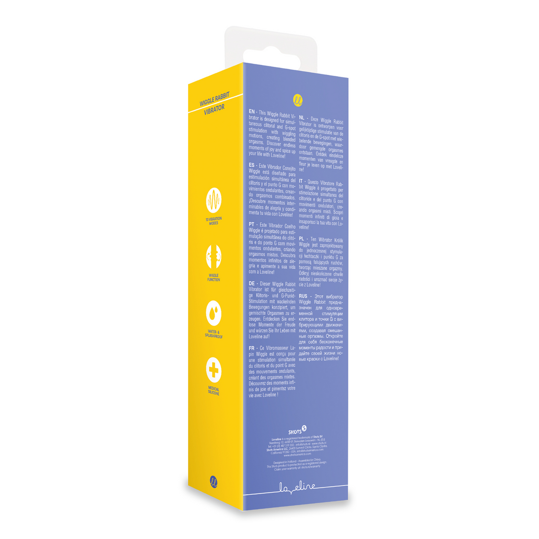 Loveline by shots Wiggle Rabbit Vibrator - Jetset Blauw (8714273044884)