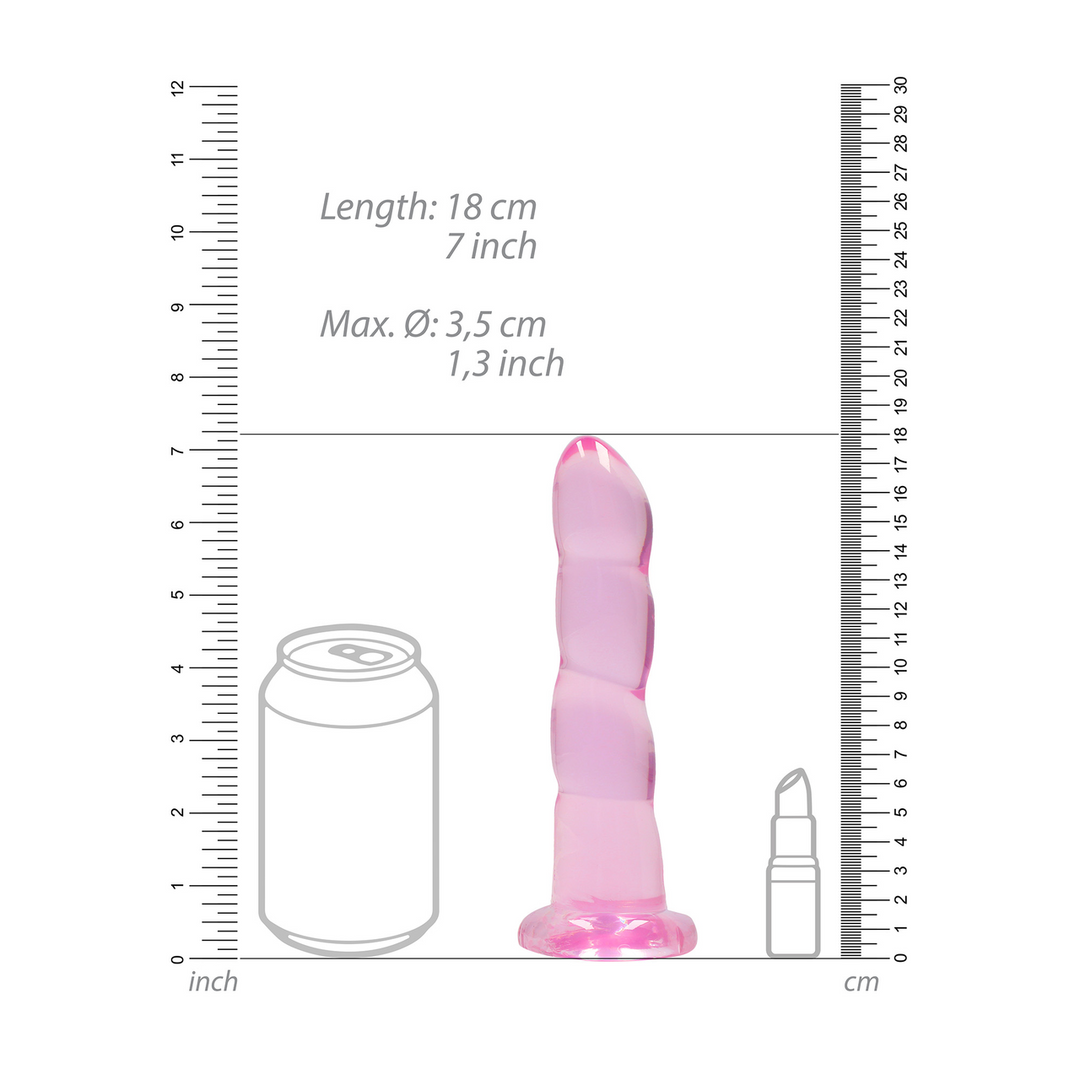 Realrock by shots Niet-realistische Dildo met Zuignap - 7 / 17 cm (7423522580530)