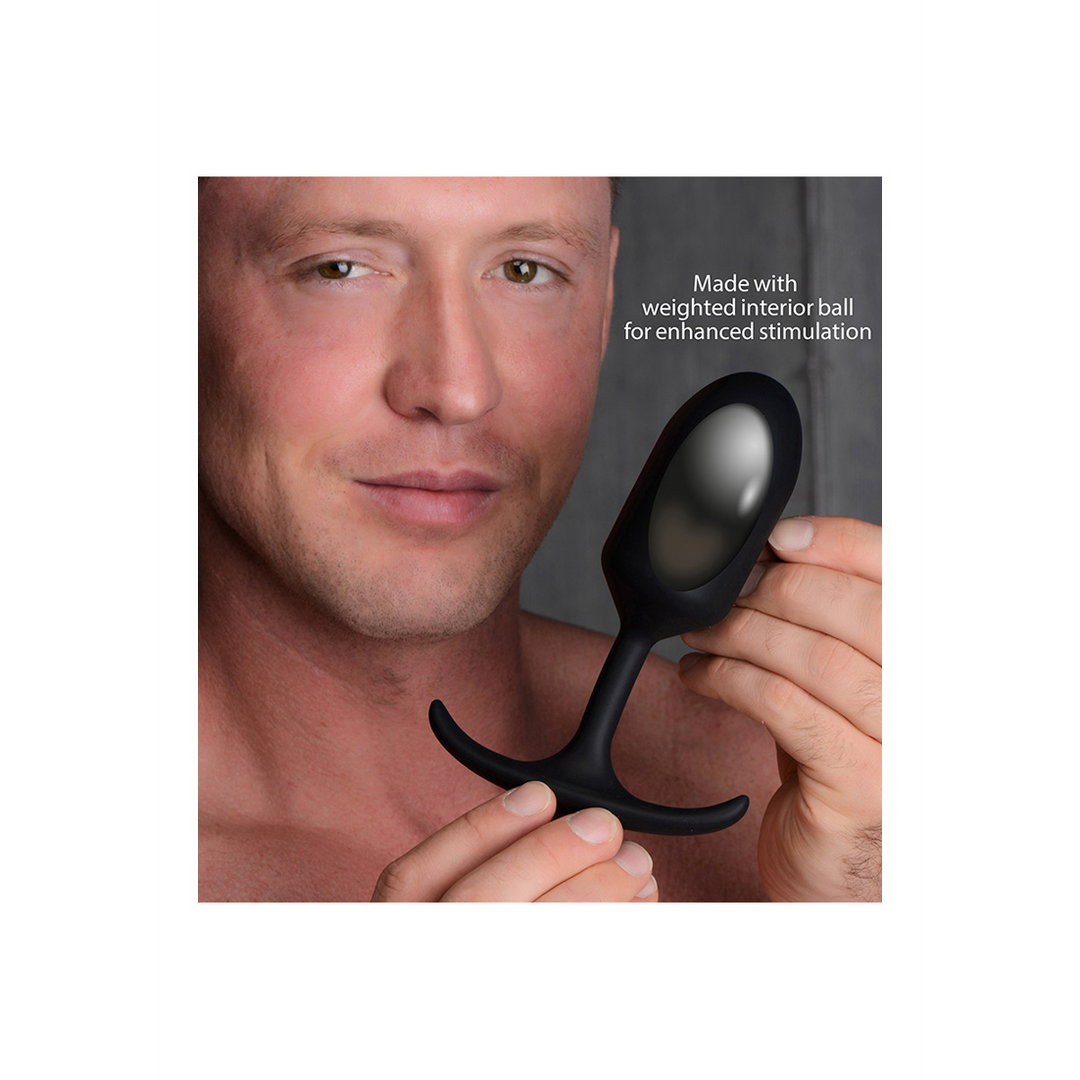 Xr brands Premium Siliconen Gewogen Anale Plug - Groot (848518037893)
