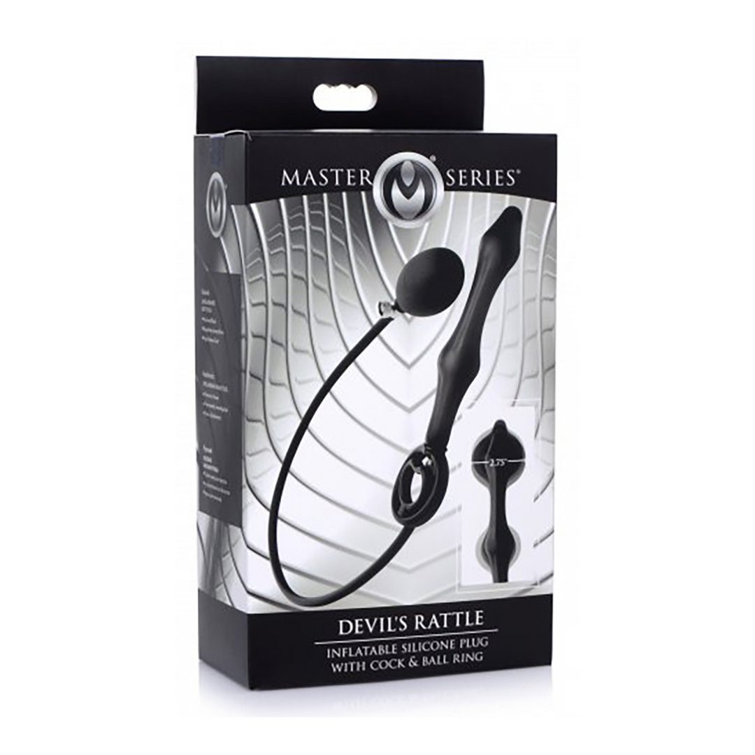 Xr brands Opblaasbare Silicone Anale Plug + Cock- en Ballring (848518042590)