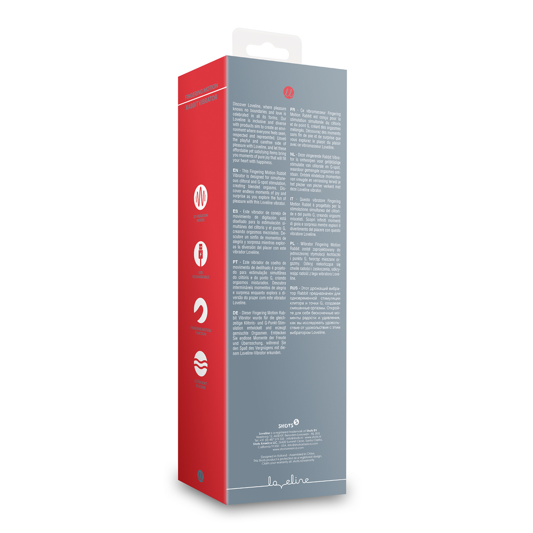 Loveline by shots Vingerende Rabbit Vibrator (8714273049230)