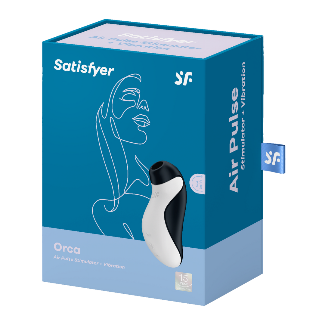 Satisfyer Orca - Air Pulse Stimulator en Vibrator - Zwart/Wit (4061504045184)