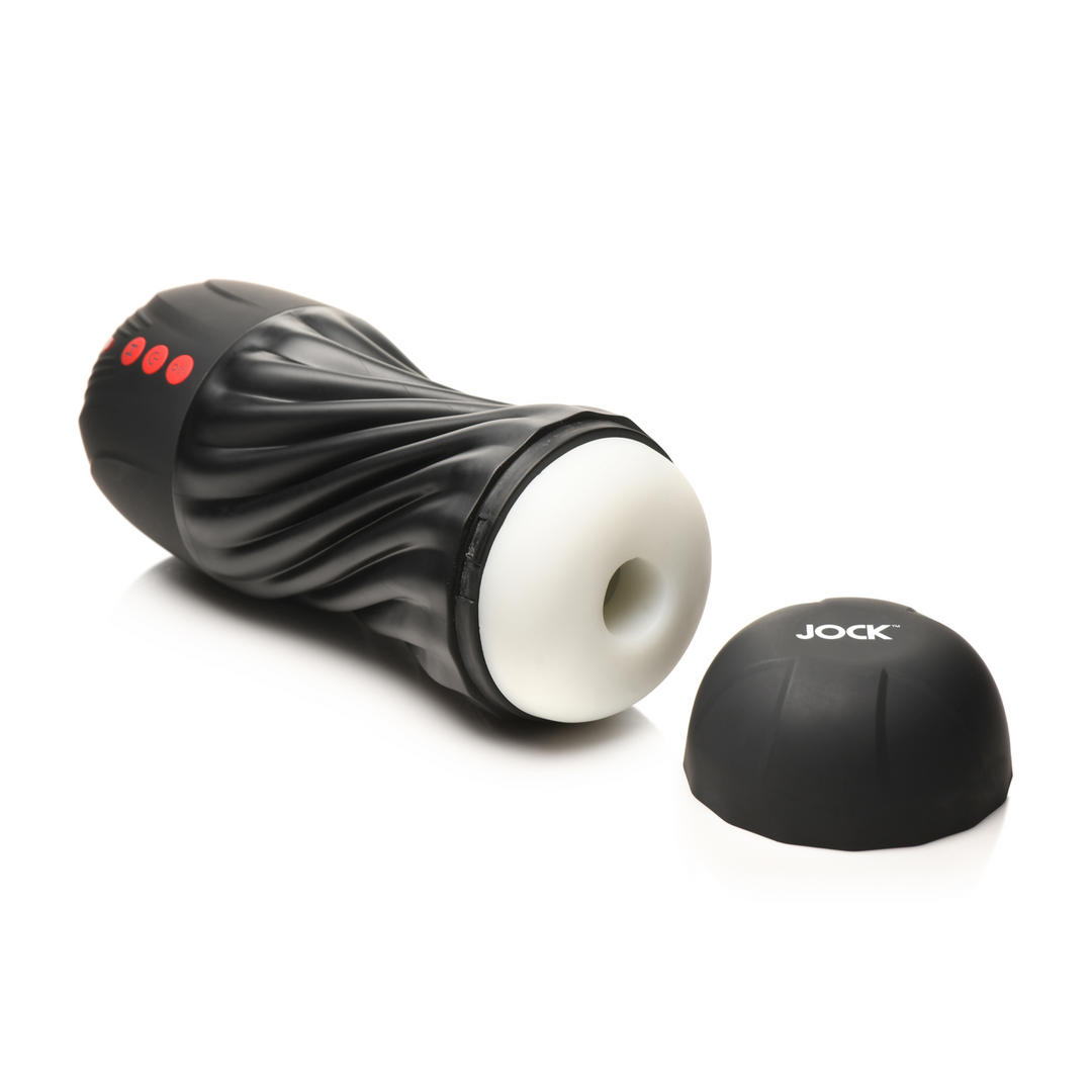 Curve toys Zuigende en Vibrerende Masturbator - Zwart (653078944235)