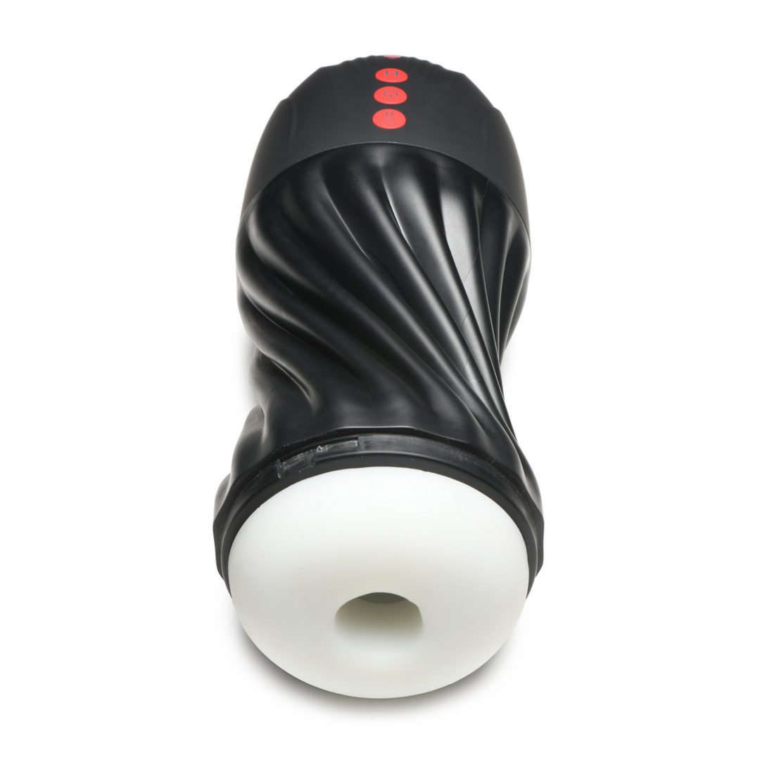 Curve toys Zuigende en Vibrerende Masturbator - Zwart (653078944235)