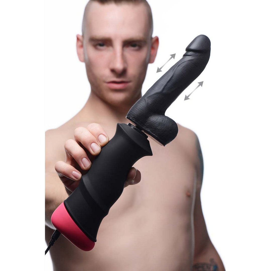 Xr brands Mega Pounder Hand Held Thrusting Dildo (848518032829)