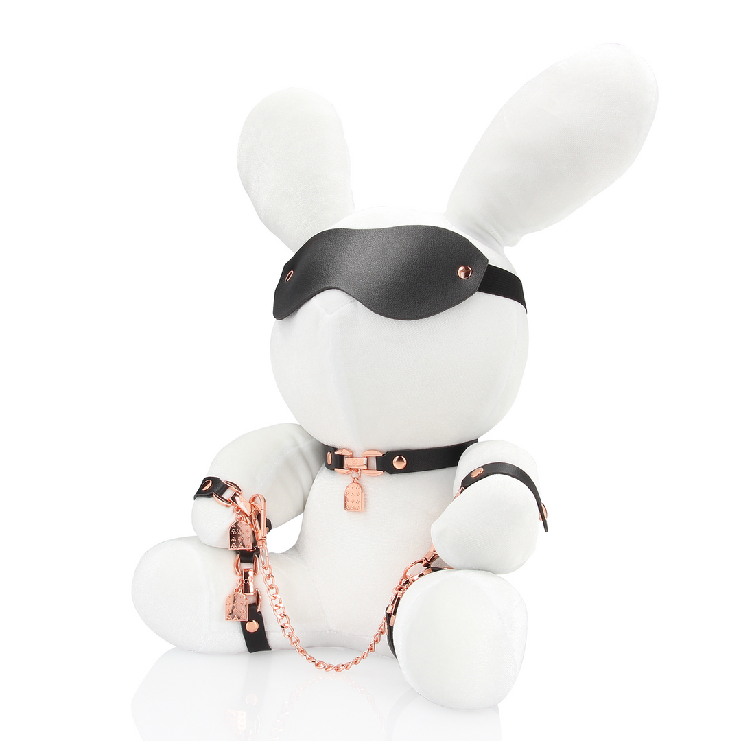 S-line by shots Konijn Bondage - Velours - Groot - Wit (8714273055590)