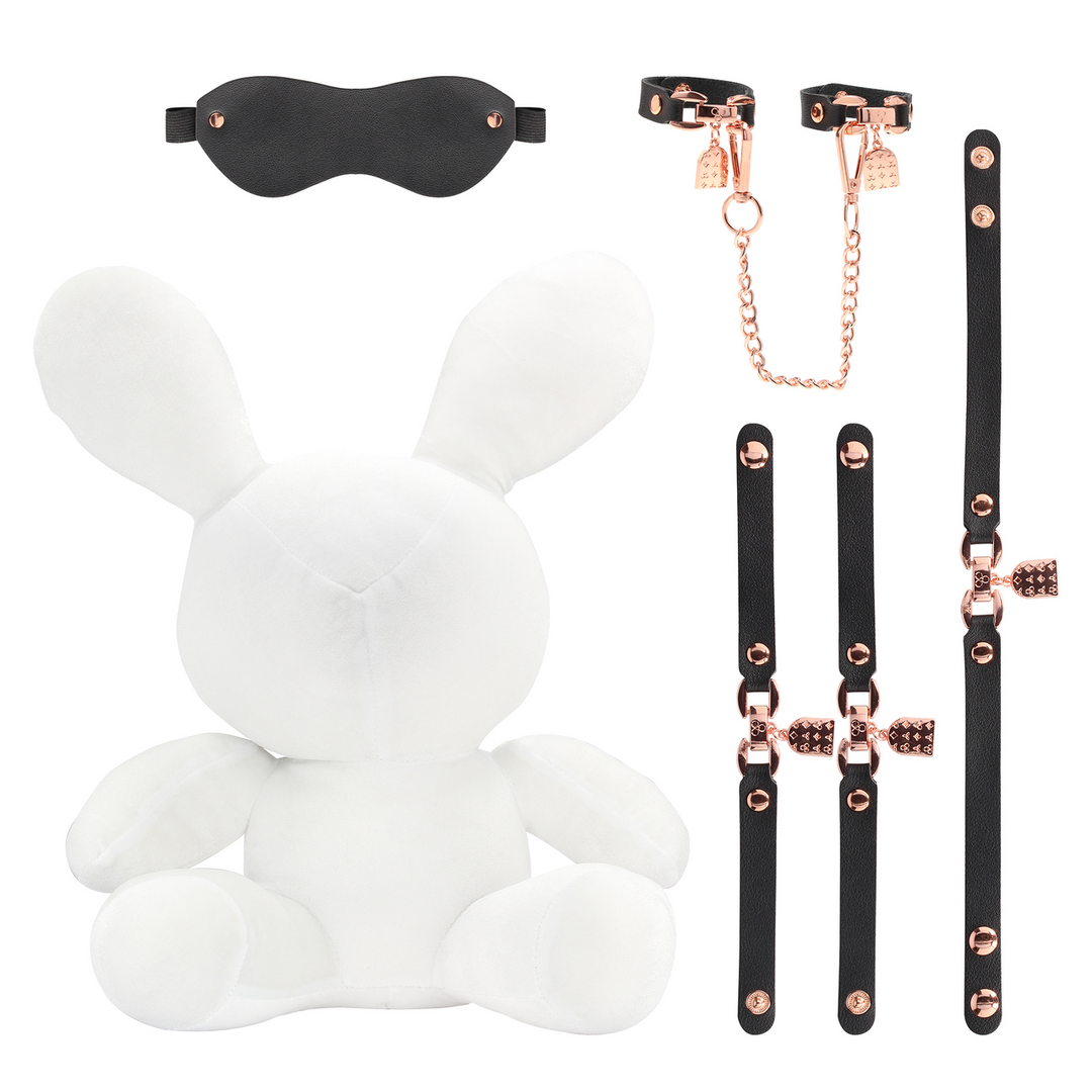 S-line by shots Konijn Bondage - Velours - Groot - Wit (8714273055590)