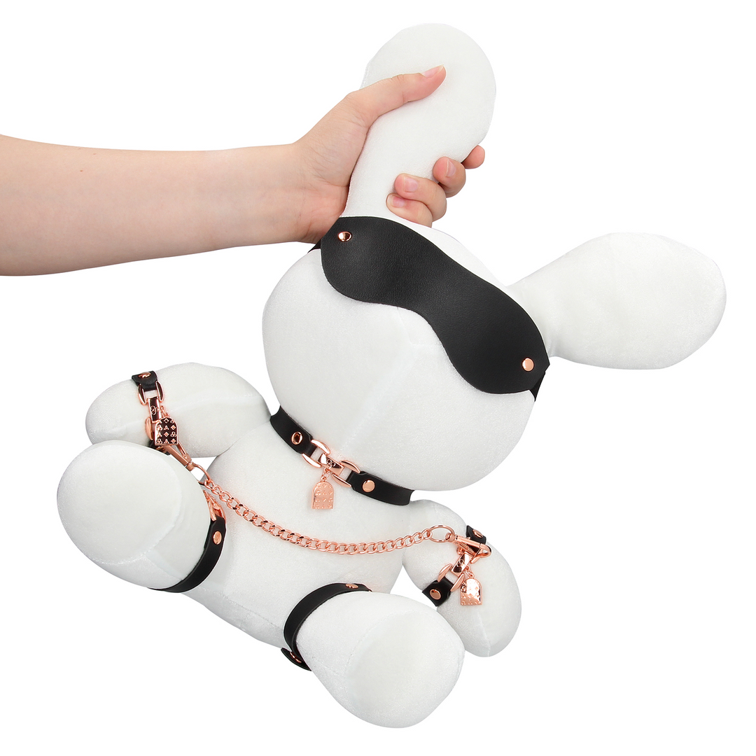 S-line by shots Konijn Bondage - Velours - Groot - Wit (8714273055590)