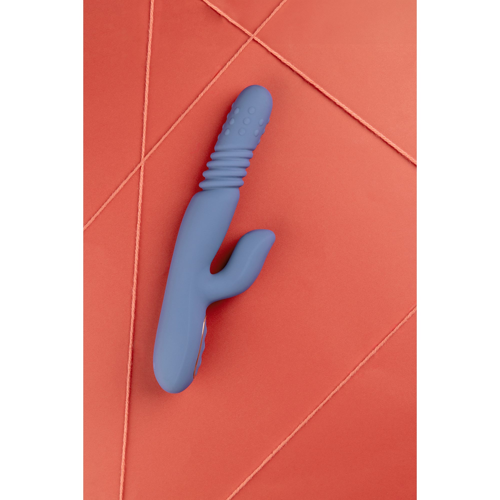 Loveline by shots Warmende Draaibare Kralen en Duwende Konijnen Vibrator - Blauw Nova (8714273049063)