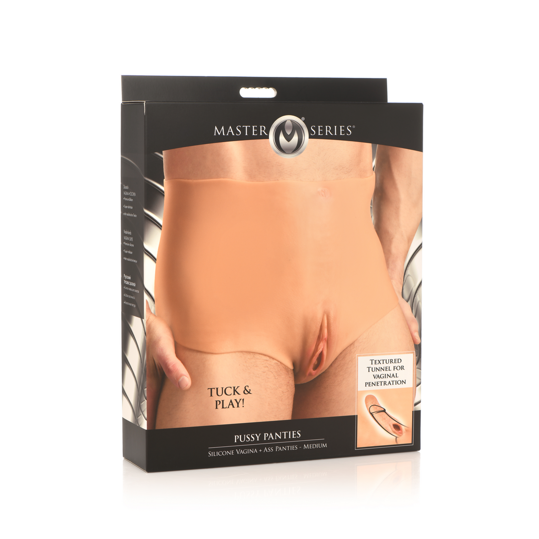 Xr brands Pussy Panties - Silicone Vagina en Ass Panties - M (848518052292)