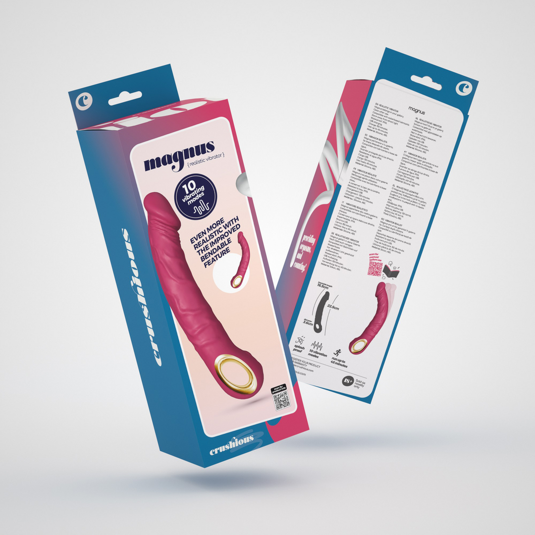Crushious Magnus Bend - Realistische Flexibele Vibrator - Roze (7403254161092)