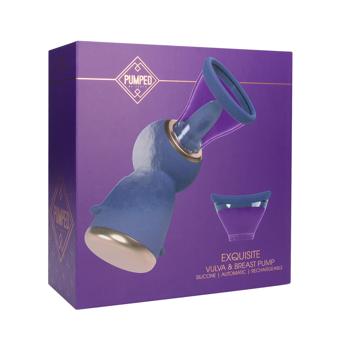 Pumped by shots Exquisite - Oplaadbare Vulva en Borst Pomp - Paars (8714273054883)