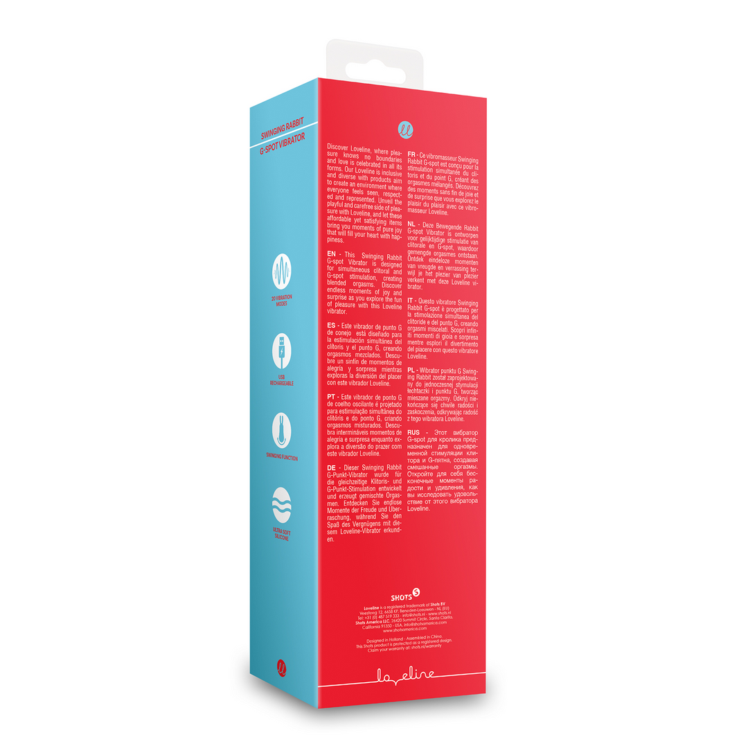 Loveline by shots Bewegende Rabbit G-spot Vibrator (8714273049216)