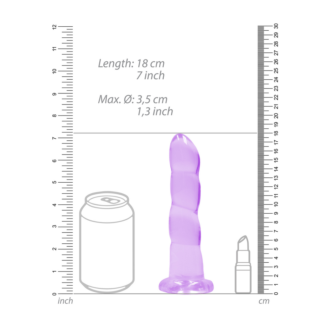 Realrock by shots Niet-realistische Dildo met Zuignap - 7 / 17 cm (7423522580523)