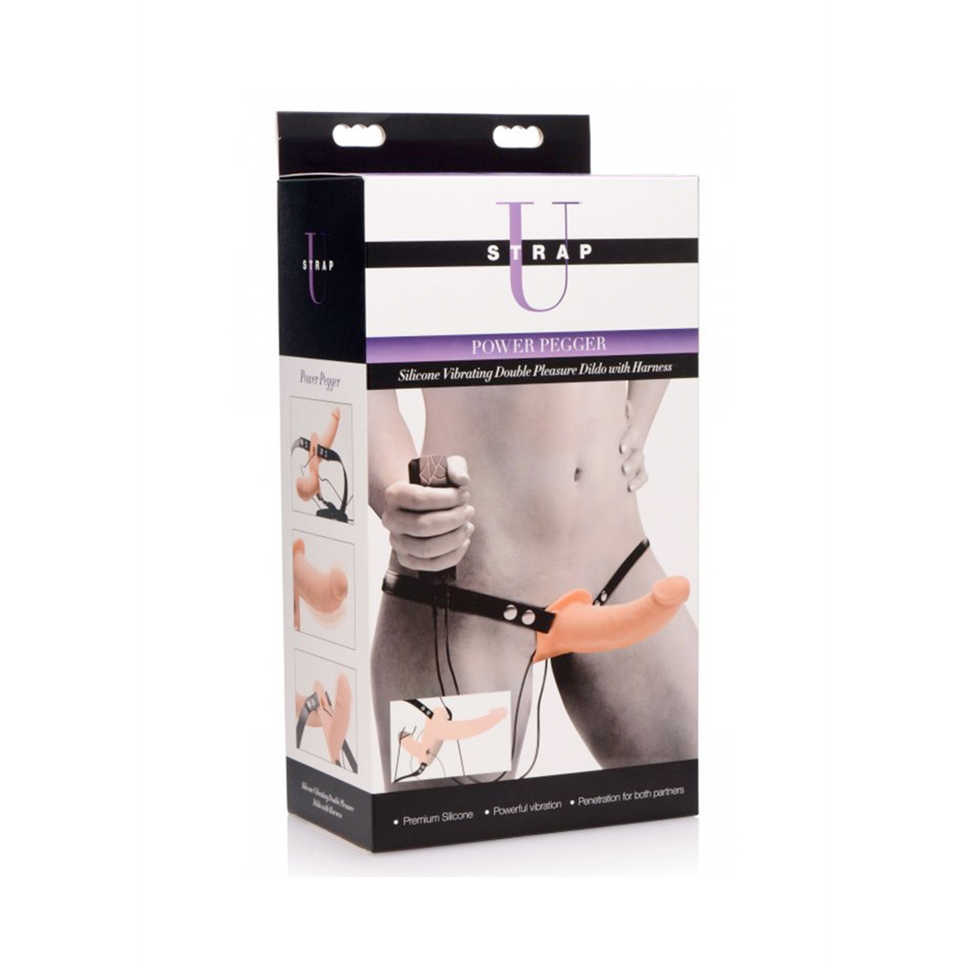 Xr brands Supreme Pleasure - Vibrerende Dubbele Dildo met Harnas (848518028297)