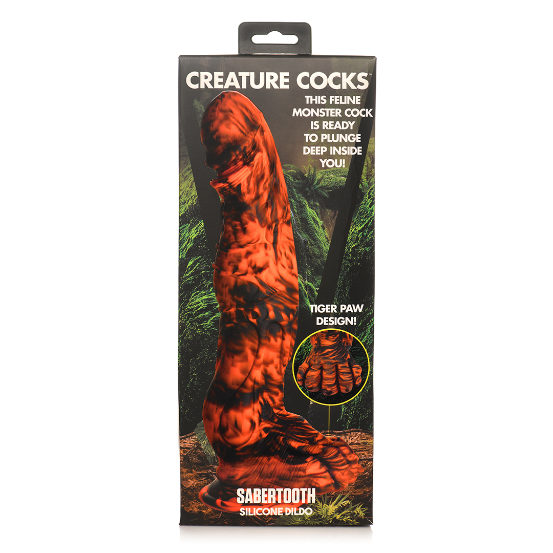 Xr brands Sabretooth - Silicone Dildo - Oranje/Zwart (848518051936)