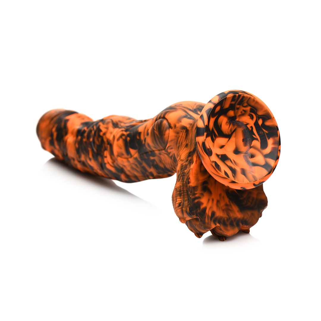 Xr brands Sabretooth - Silicone Dildo - Oranje/Zwart (848518051936)