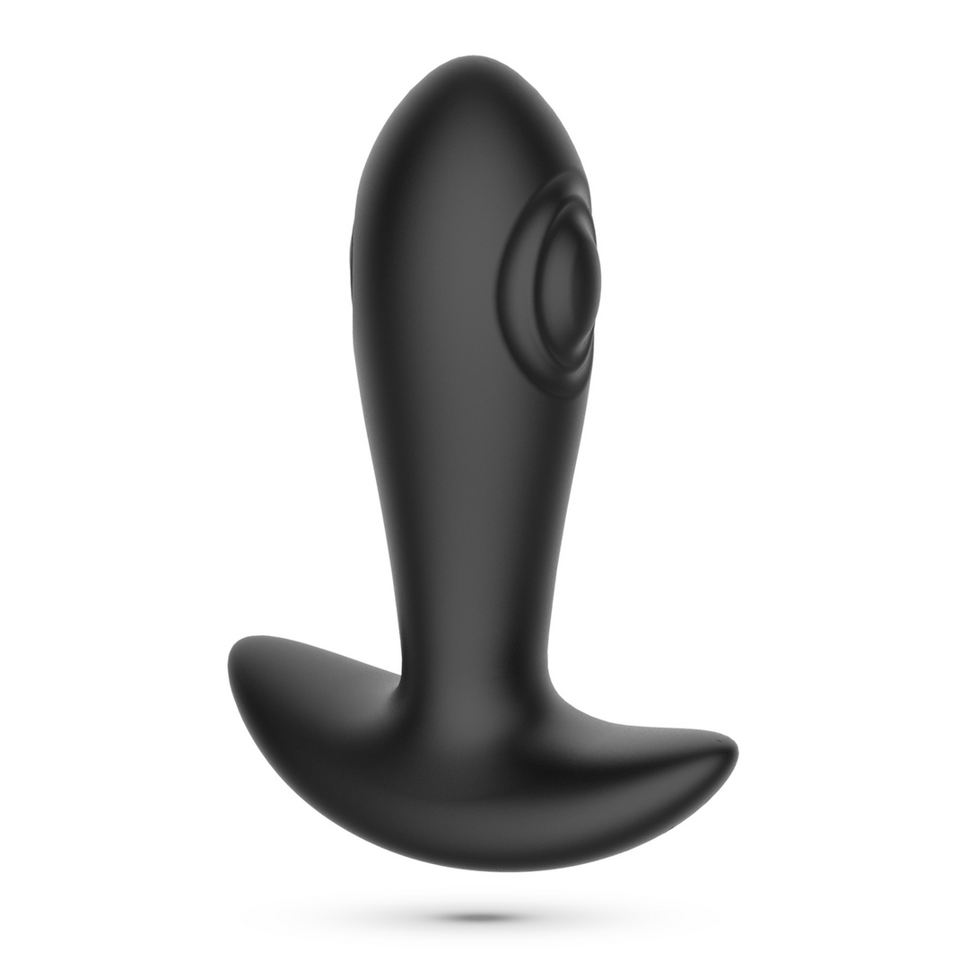 Crushious Octo - Tapping Anale Plug met Afstandsbediening - Zwart (7403254158917)