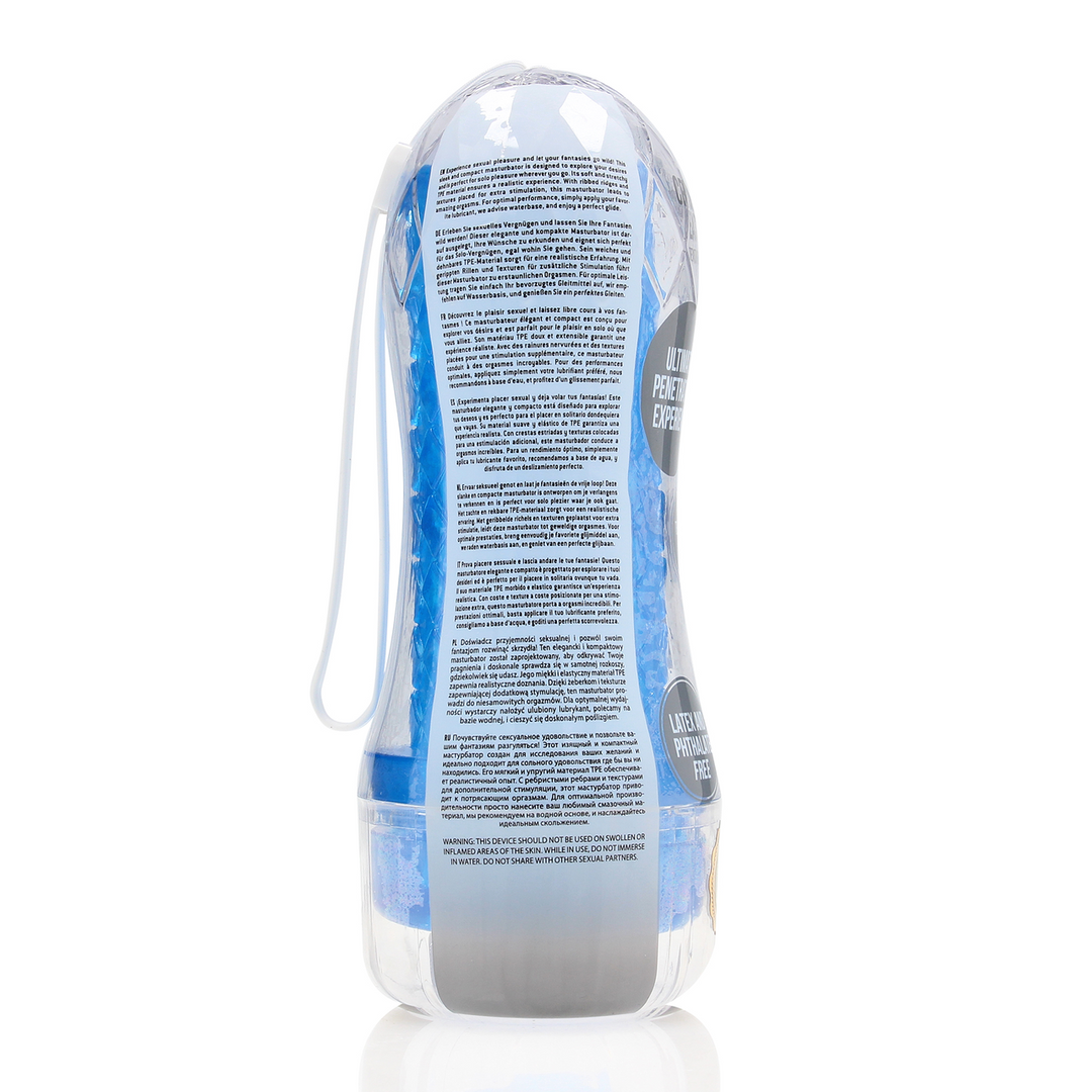 Realrock by shots Easy Rider - Textured Masturbator - Blauw (8714273045072)