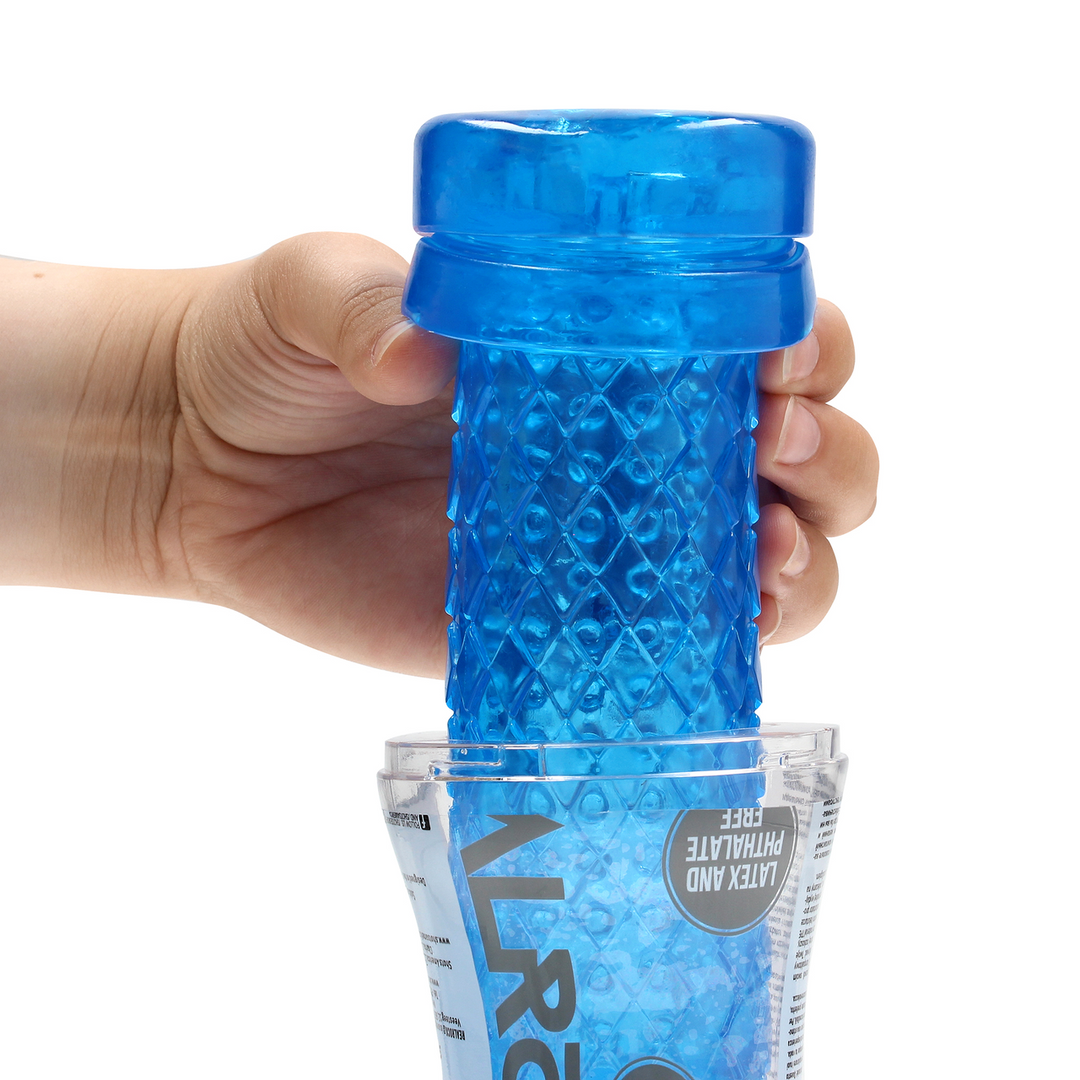 Realrock by shots Easy Rider - Textured Masturbator - Blauw (8714273045072)
