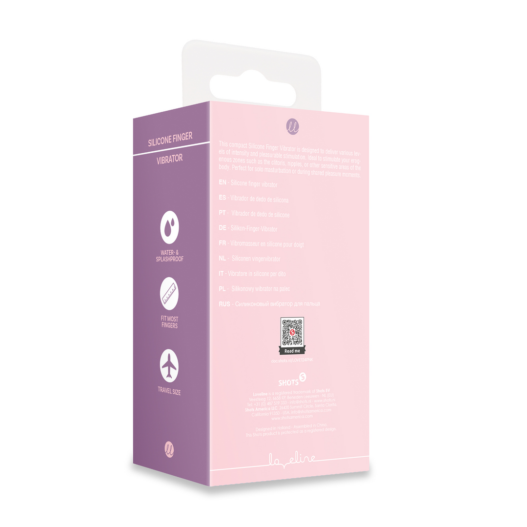 Loveline by shots Silicone Vinger Vibrator - Touch of Pink (8714273044792)