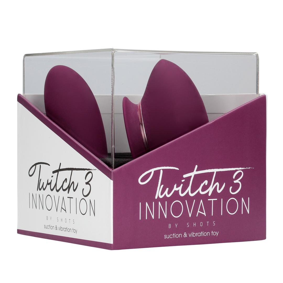 Innovation by shots Twitch 3 - Oplaadbare Vibrator en Suction - Bordeaurot (8714273054982)