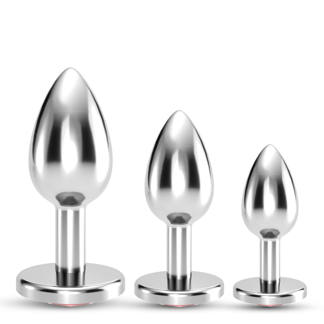 Crushious Bijou - Anal Wet Train Trio - 3 Jewel Plugs - Rood (7403254151048)