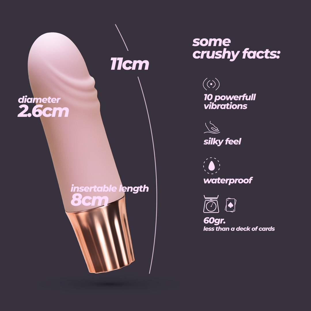 Crushious Mellow Waves - Mini Vibrator - Roze (7403254161283)