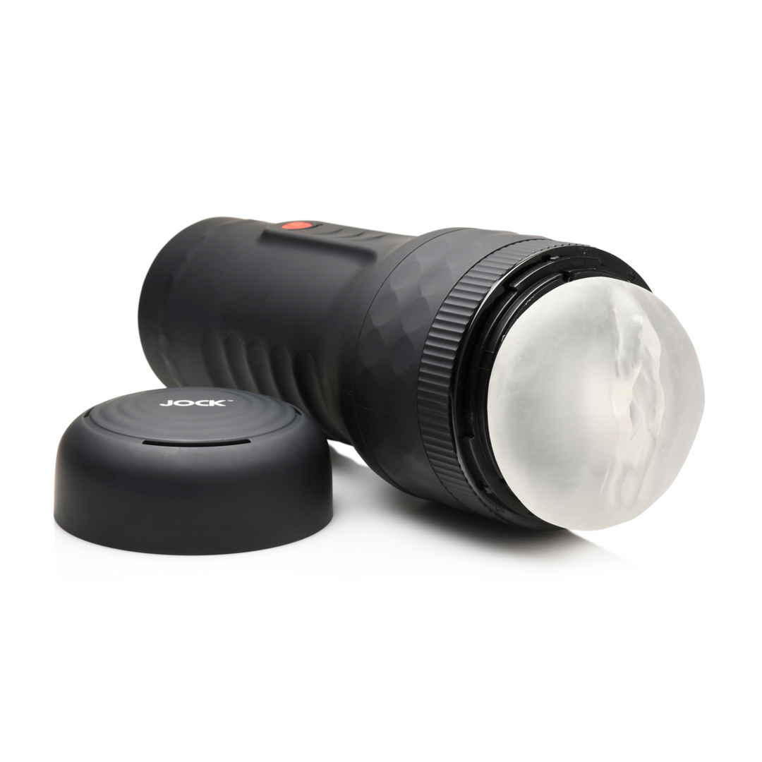 Curve toys Verstevigende en Vibrerende Masturbator - Zwart (653078944617)