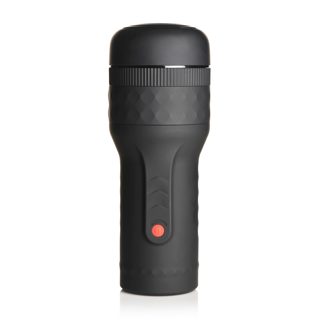 Curve toys Verstevigende en Vibrerende Masturbator - Zwart (653078944617)