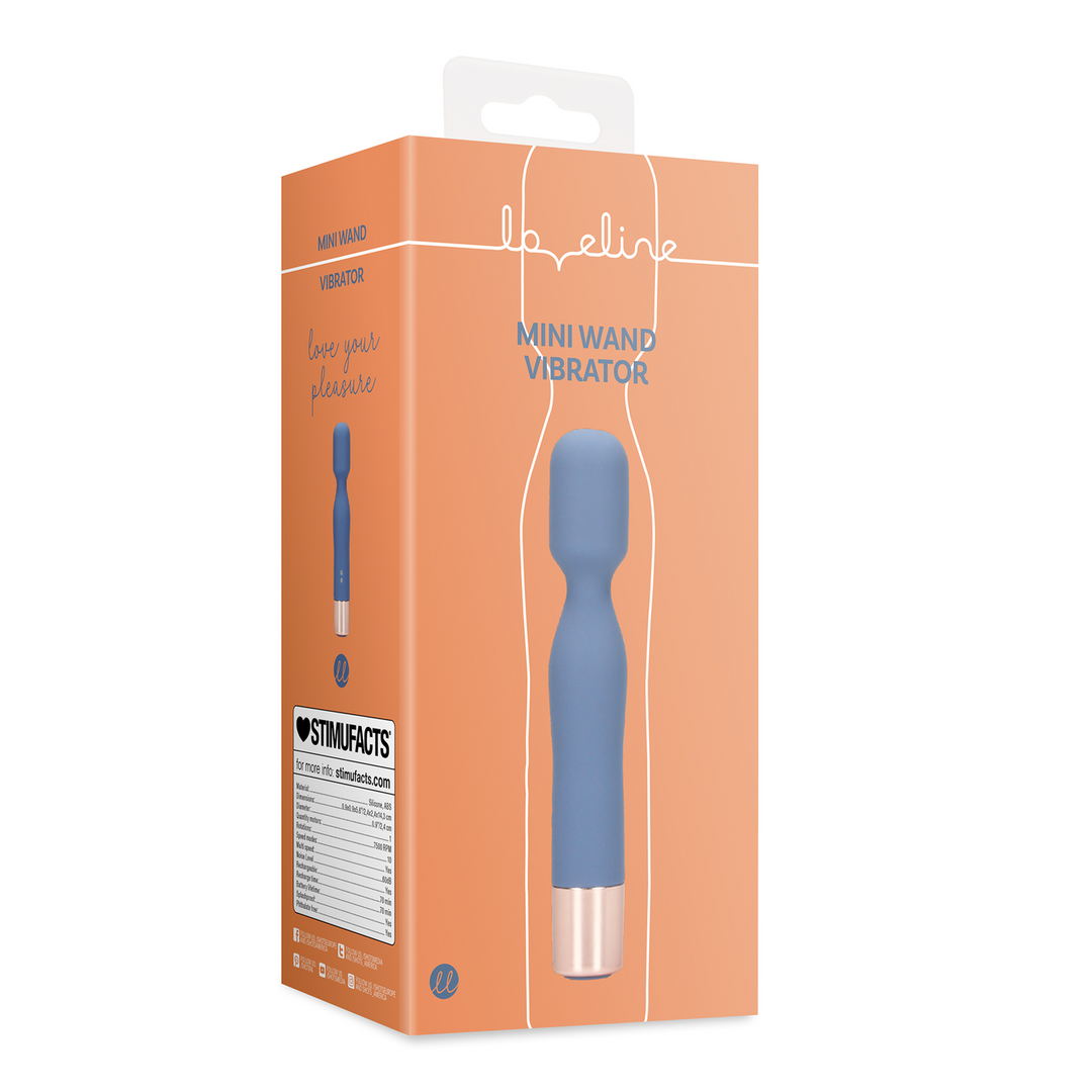 Loveline by shots Mini Wand Vibrator - Blauwe Horizon (8714273049346)