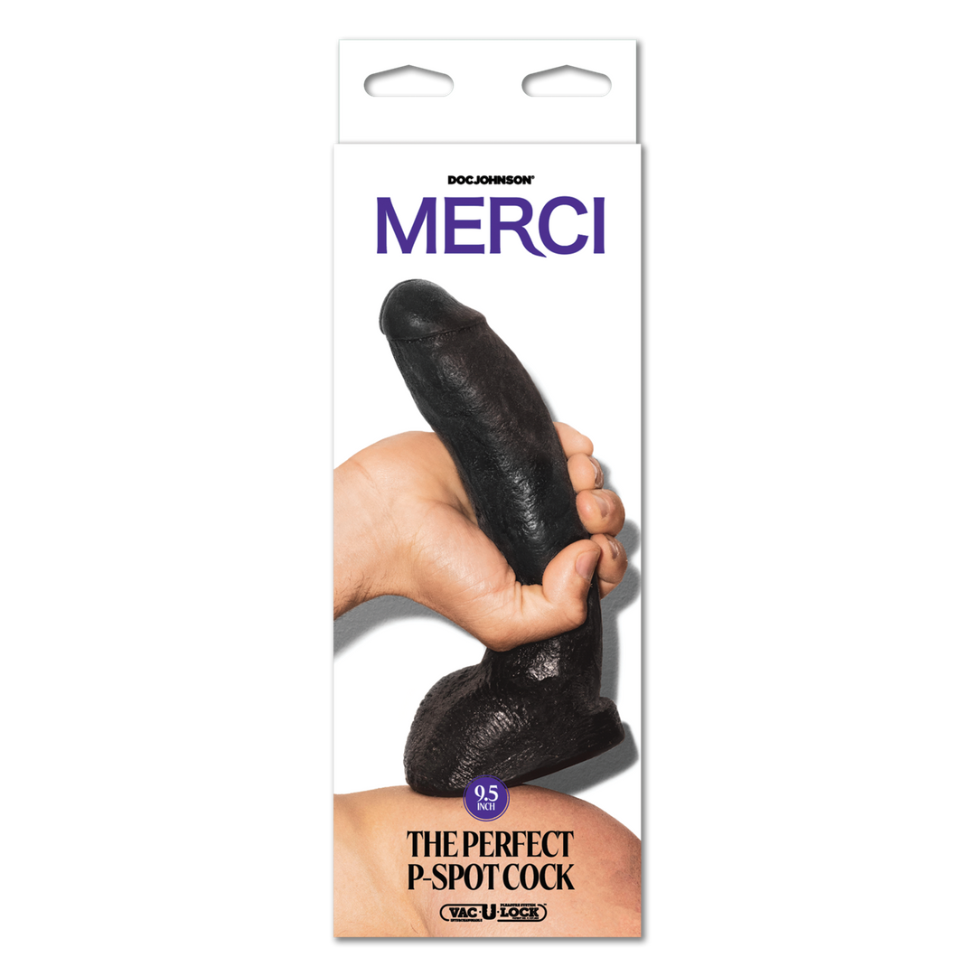 Doc johnson De Perfecte P-Spot Cock - 9.5 / 24 cm - Zwart (782421089887)