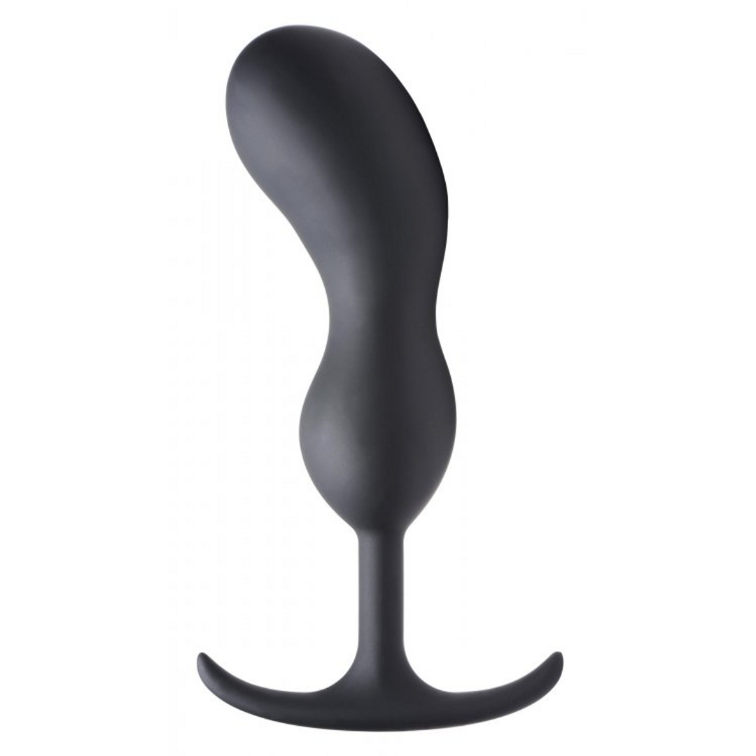 Xr brands Premium Siliconen Geweighted Prostate Plug - Extra Groot (848518044631)
