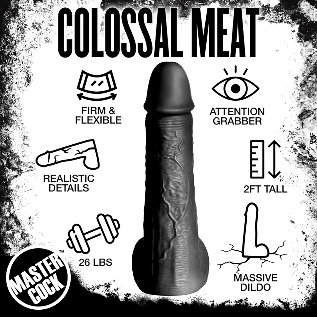 Xr brands Moby Super Dildo - 2 ft / 60 cm - Zwart (848518053916)