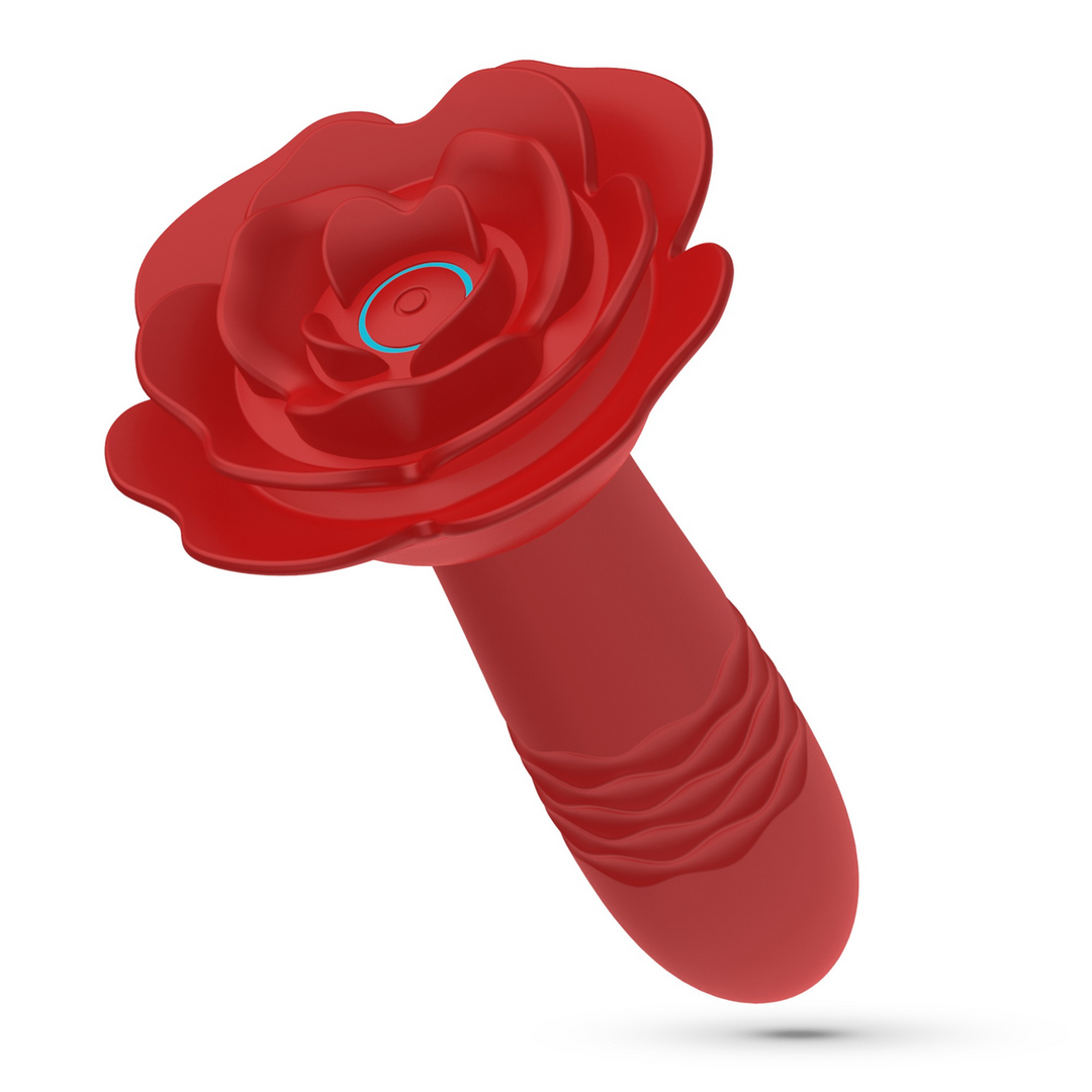 Crushious Romeo - Duwende Anale Rozenplug met Afstandsbediening - Rood (7403254158887)