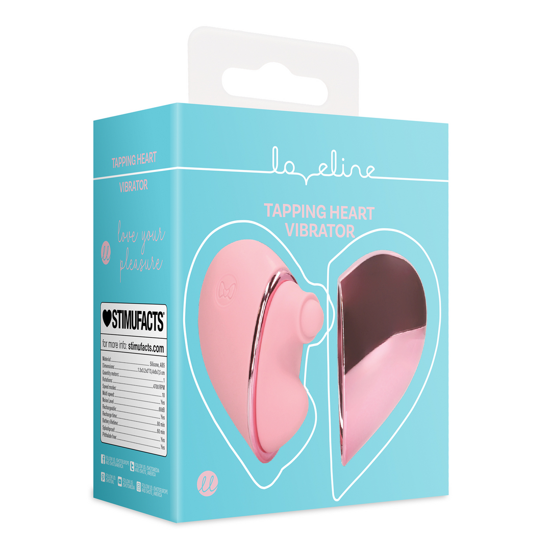 Loveline by shots Tapping Heart Vibrator - Roze Arabesque (8714273049391)