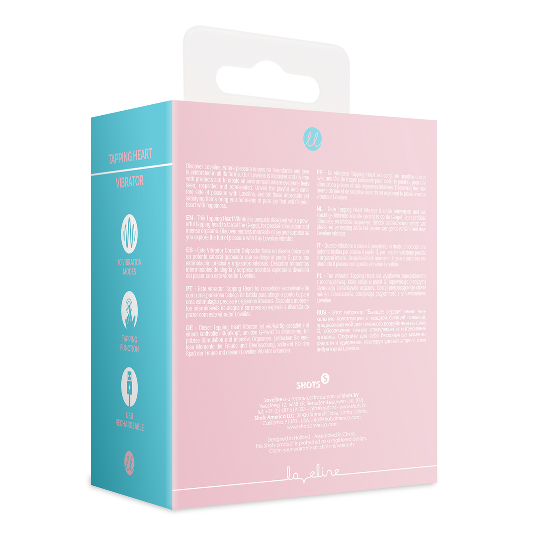Loveline by shots Tapping Heart Vibrator - Roze Arabesque (8714273049391)