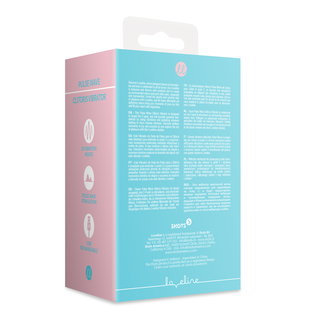 Loveline by shots Pulse Wave Clitoris Vibrator - Arctic Blue (8714273049315)