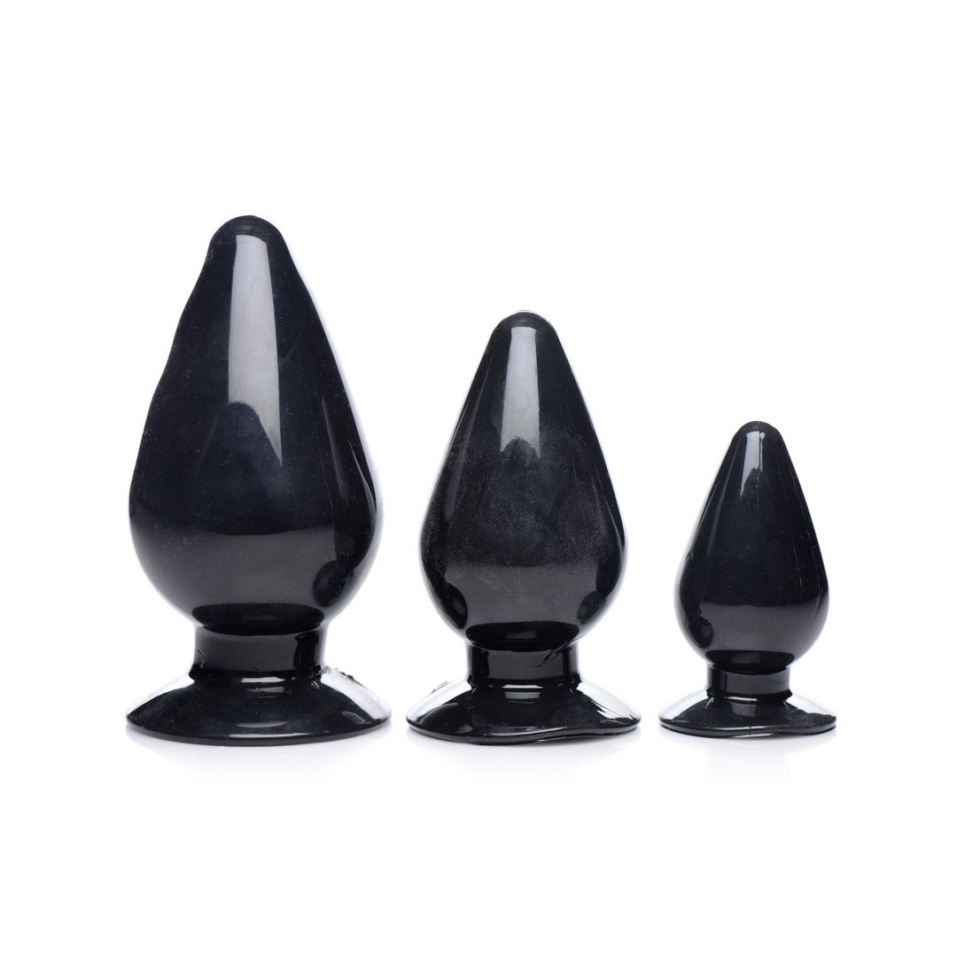 Xr brands Driehoeksconussen - Anale Plug Set - 3 Stuks (848518037596)