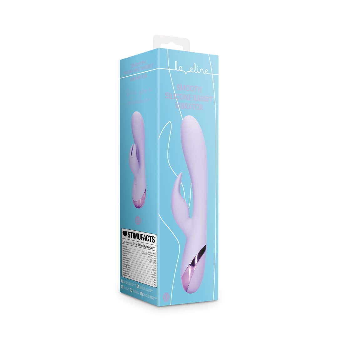 Loveline by shots Zachte Silicone Konijn Vibrator - Digitale Lavendel (8714273051479)